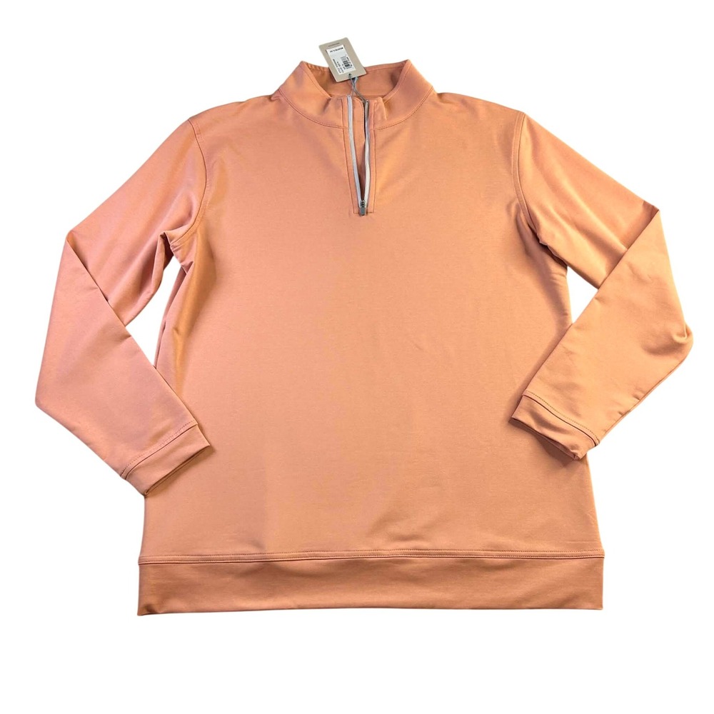 Peter Millar Youth XL 13-14 Performance 1/4 Zip Pullover Peach YF23EK40B NWT